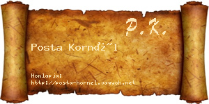 Posta Kornél névjegykártya