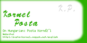 kornel posta business card